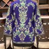 Purple Women Pure Wool Winter Coats with Embroidery Back