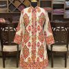 White Kashmir Jackets With Boteh Embroidery Front