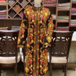 Black Kashmiri Coat With Floral Vine Jaal Embroidery