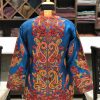 Ferozi Short Jacket With Kashmiri Anarkali Style Paisley Embroidery Back