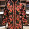 Black Short Jacket With Floral Kashmiri Pattern Embroidery Front