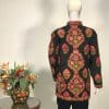 Black Short Jacket With Chinar Style Boteh Embroidery Back