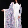 White Dress with Aari & Gota Work and Jaal Dupatta