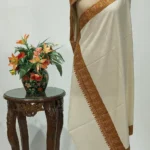 Cream Pure Pashmina Shawl With Sozni Hand  Embroidery