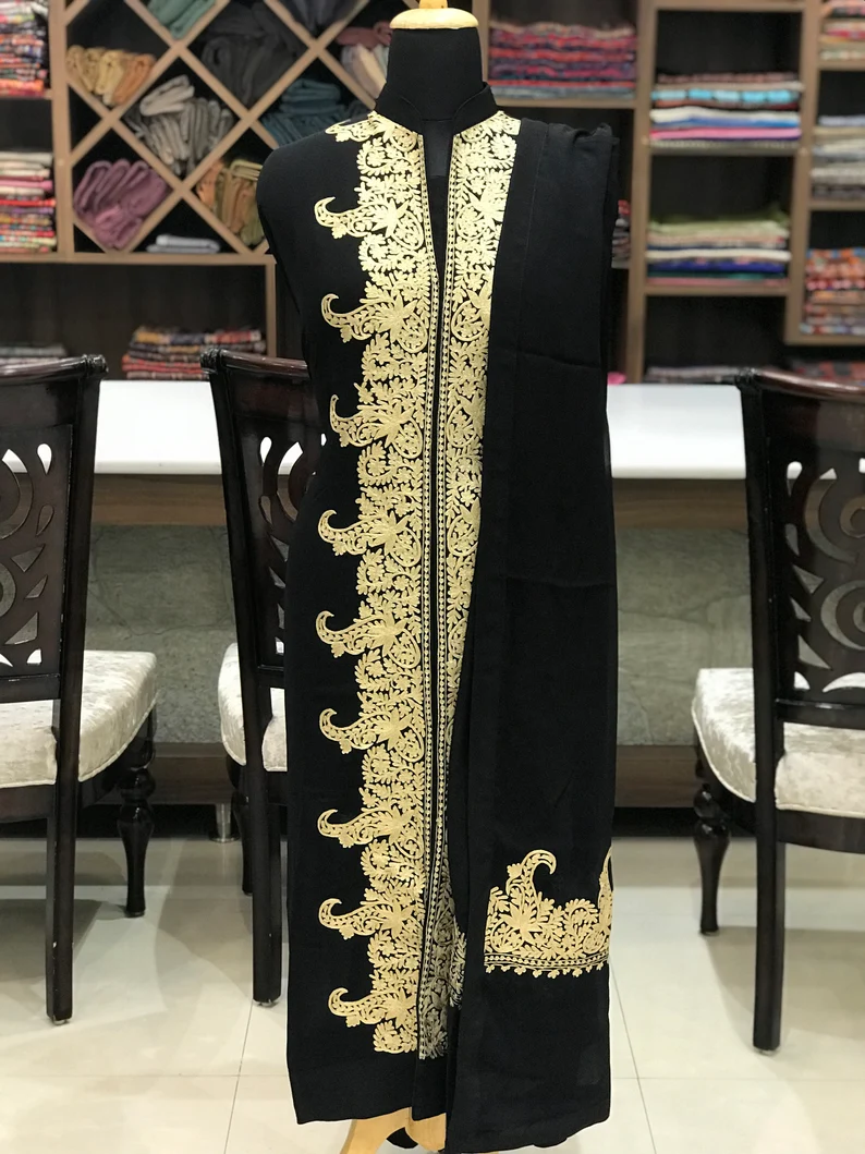 Achkan Style Zari Embroidered Salwar Suit