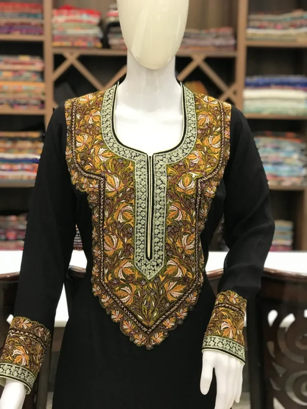 Sozni and Tilla Fusion Embroidered Salwar Suit closeup