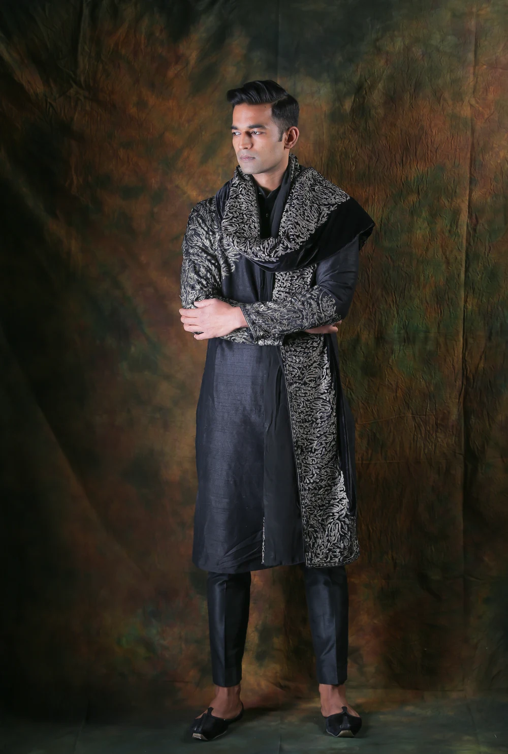 White kurta pajama with stole hotsell