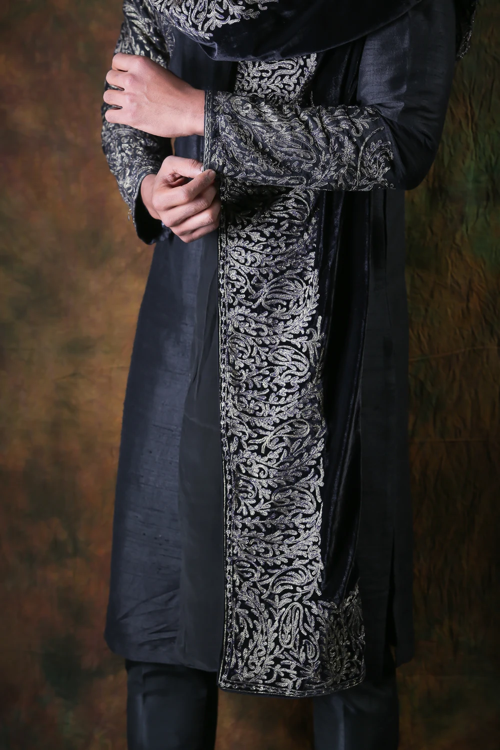Mens Wedding Kurta Pyjama Embroidered Silk Kurta Pyjama Mens Kurta Pyjama Angad Creations