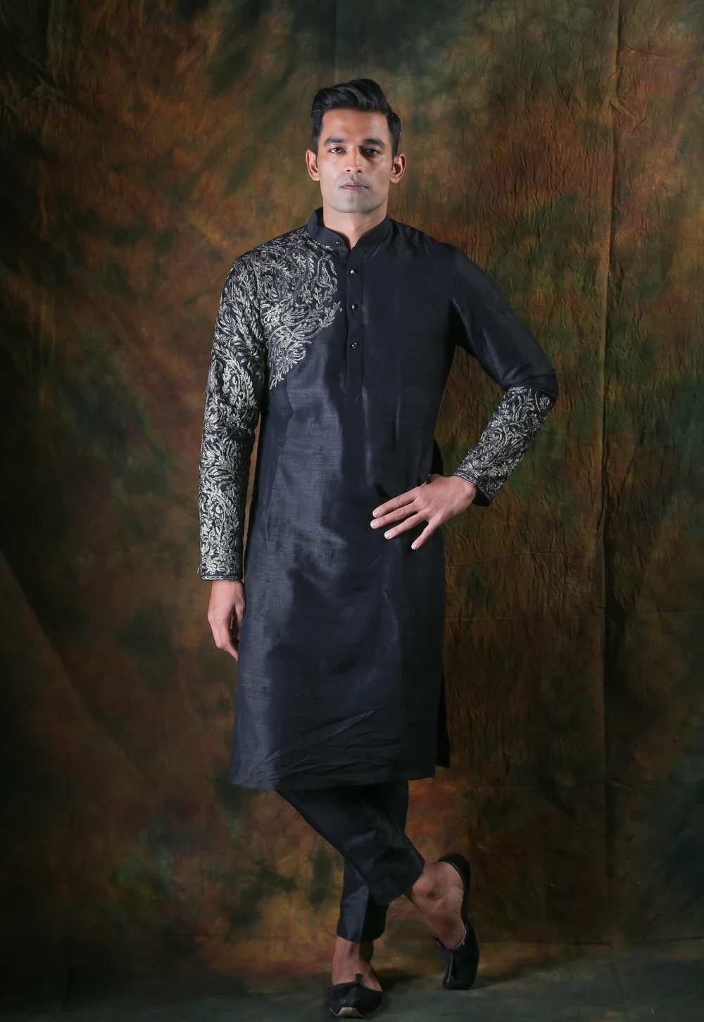 Mens Wedding Kurta Pyjama Embroidered Silk Kurta Pyjama Mens Kurta Pyjama Angad Creations