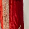 Maroon and Grey Pure Silk Velvet Ombre Salwar Suit with Tilla Embroidery Front
