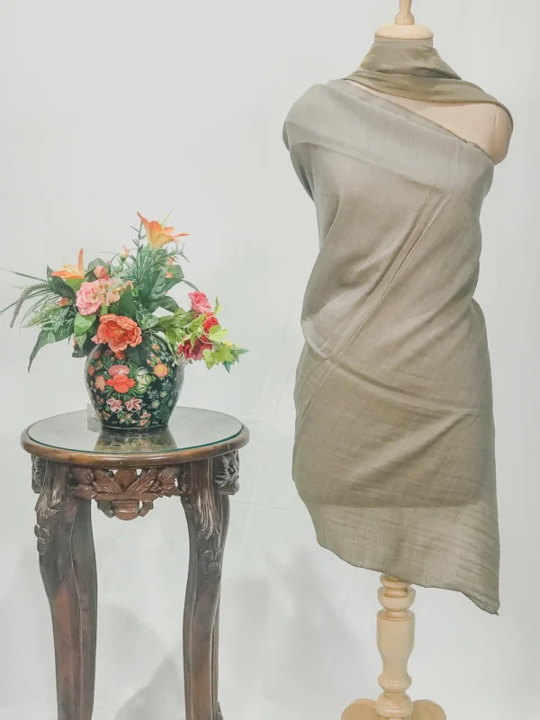 Zari Reversible Natural Pure Pashmina Shawl