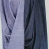 Oxford Blue and Light Violet Space Dye Reversible Pure Pashmina Shawl Front