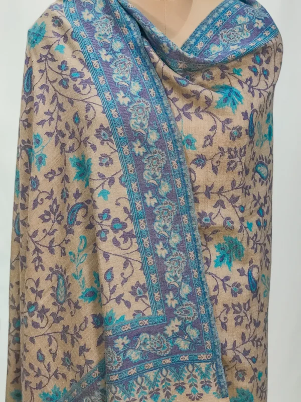 Natural Pure Pashmina Shawl With Kani Embroidery Front