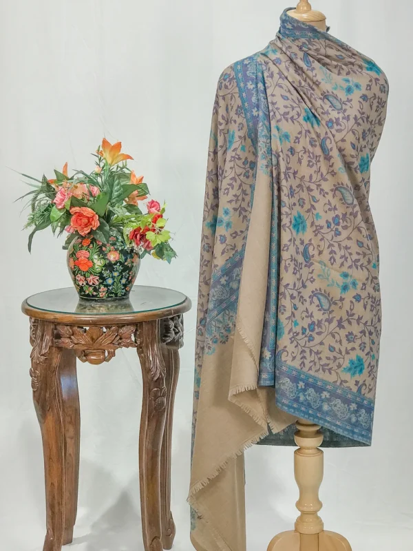 Natural Pure Pashmina Shawl With Kani Embroidery