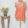 Zari Reversible Orange Pure Pashmina Shawl