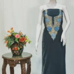Grey Velvet Tunic with Aari and Tilla Work