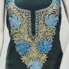 Grey Velvet Tunic with Aari and Tilla Work Front