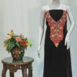 Brown Velvet Tunic with Aari and Tilla Work