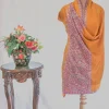 Yellow Pure Pashmina Shawl With Sozni Hand Embroidery