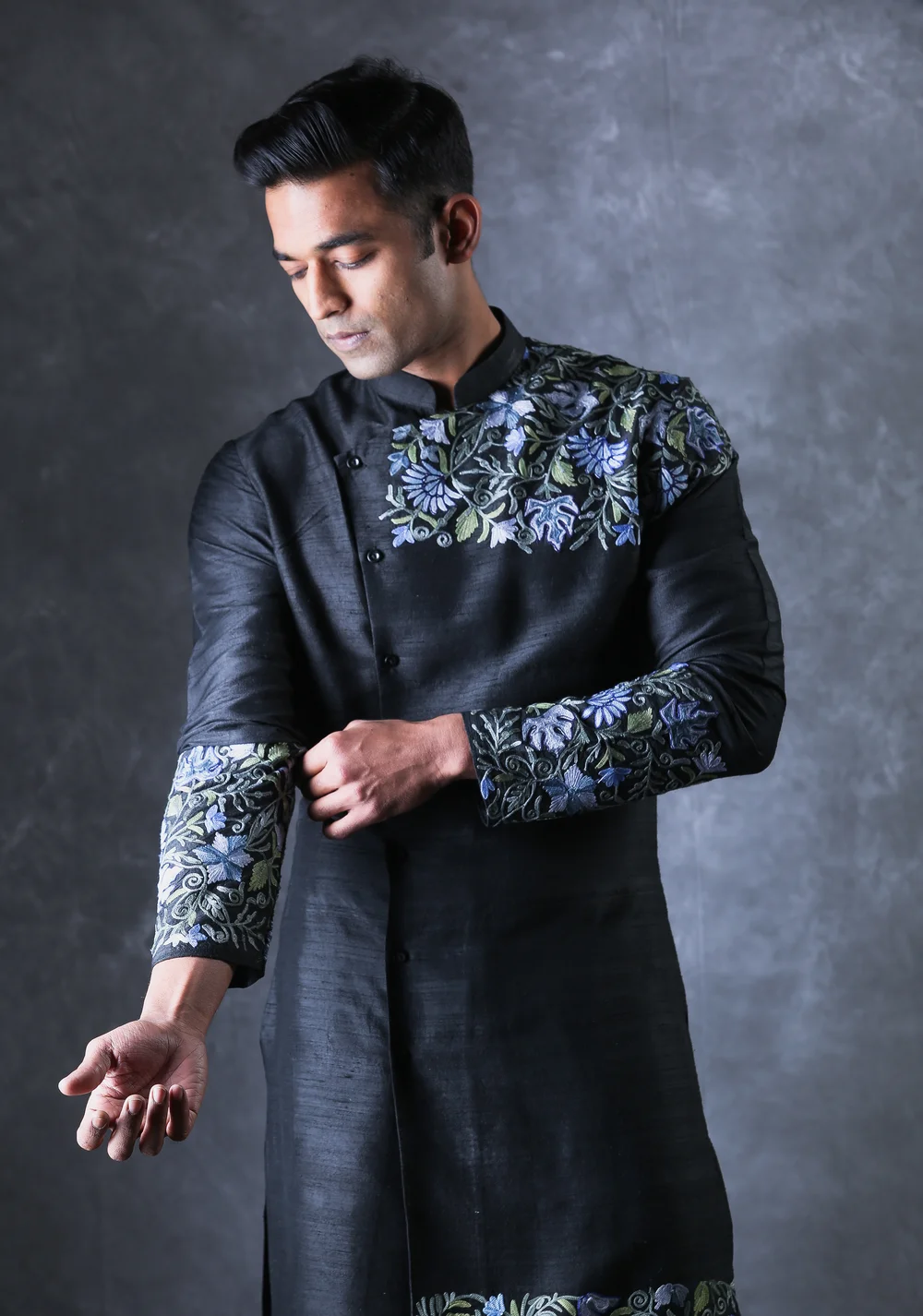 Mens Wedding Kurta Pyjama Embroidered Silk Kurta Pyjama Mens Kurta Pyjama Angad Creations