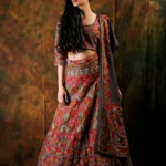 Grey Lehenga with Fusion Embroidery Side