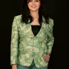 Green Blazer with Aari & Tilla Fusion Embroidery
