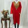 Red Color Kashmiri Embroidered Phiran Front
