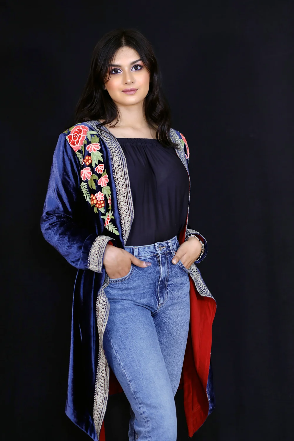 Buy LIFE Mid Stone Solid Denim Collar Neck Women's Denim Jacket | Shoppers  Stop