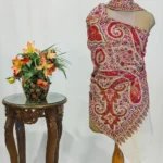 Off-White Pure Pashmina Shawl With Paper Mache and Tilla Jamawar Hand Embroidery