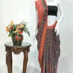 Grey Modal Silk Kani Saree with Floral and Paisley Pallu Design
