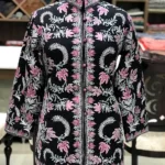 Black Woollen Jacket with Kashmir Aari Embroidery