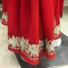 Red Viscose Georgette Zari Embroidered Kashmiri Saree