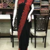 Black Viscose Georgette Aari Embroidered Kashmiri Saree