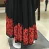 Black Viscose Georgette Aari Embroidered Kashmiri Saree