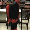 Black Viscose Georgette Aari Embroidered Kashmiri Saree