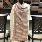 Off-White Papier Mache Hand Embroidered Pure Pashmina Shawl