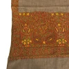 Paisley Embroidered Intricate Sozni Natural Beige Pure Pashmina Shawl