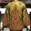 Multi-Color Aari Embroidery Art Raw Silk Jacket