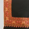 Floral Embroidered Black Pure Pashmina Sozni Shawl