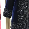 Blue Velvet Hand Cut-Daana Work Embroidered Jacket