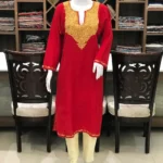 Woollen Phiran with Aari Embroidery