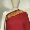 Maroon Indian Crepe Aari & Tilla Fusion Embroidered Kashmiri Saree