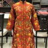 Red Kashmiri Aari Embroidered Long Jacket