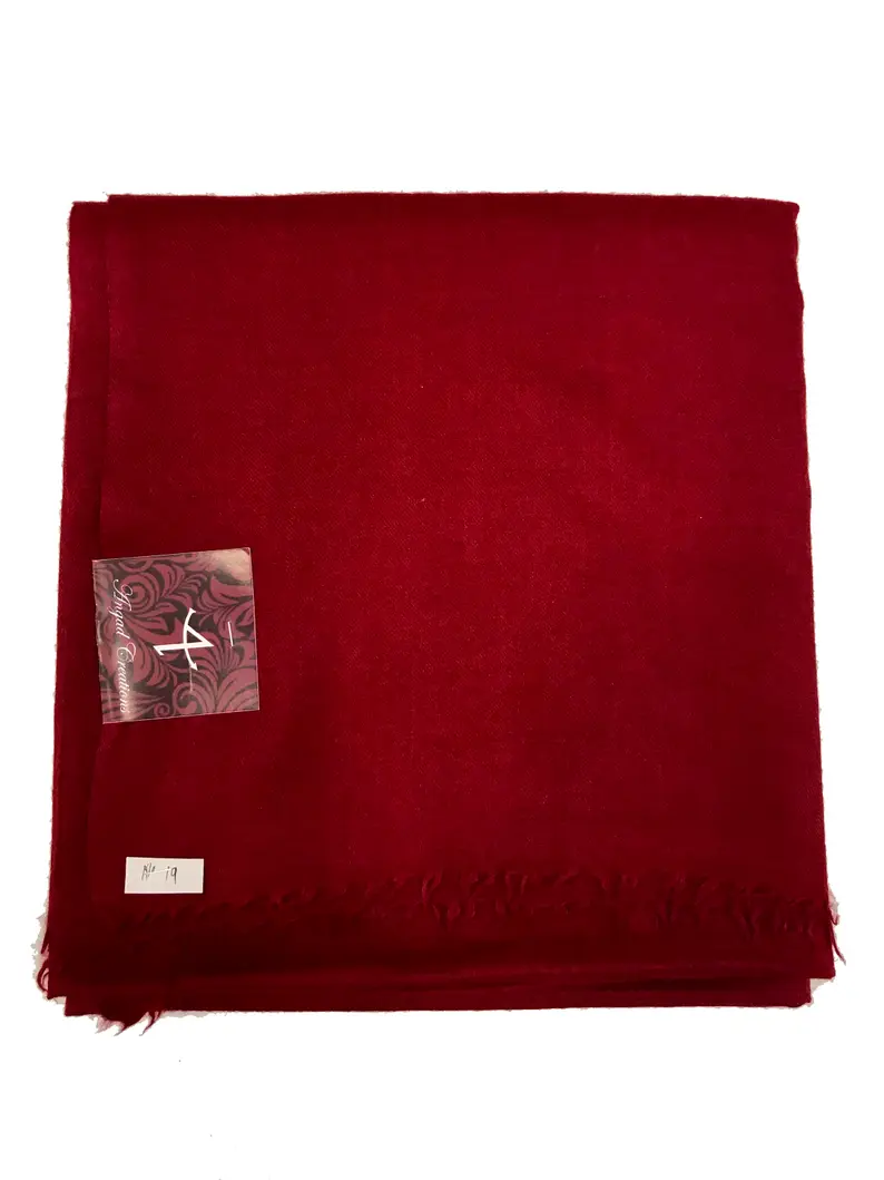 Solid Red Pure Pashmina Shawl and Stole: Soft and Warm