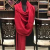 Solid Red Pure Pashmina Shawl and Stole: Soft and Warm