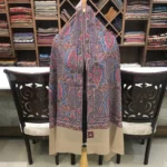 Kalamkari Pure Pashmina Scarf Hand Painted & Hand Embroidered