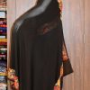 Black Viscose Georgette Aari Embroidered Kashmiri Saree front