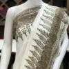 White Viscose Georgette Aari Embroidered Kashmiri Saree front