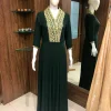 Bottle Green Dress With Dabka and Tilla Hand Embroidery