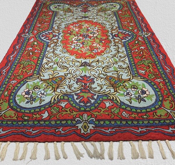 Wool Multi-Colour Beautiful Kashmir Oriental Rug